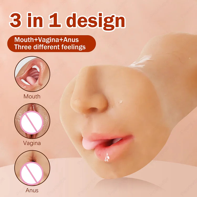 Premium 3 in 1 Realistic Mastrubator