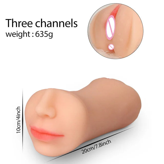 Premium 3 in 1 Realistic Mastrubator