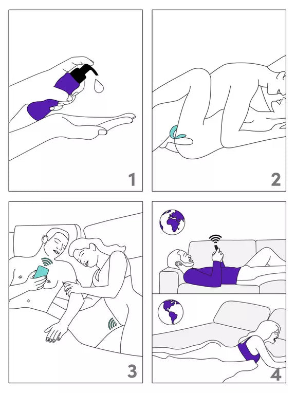 Sync Lite App Controlled Rechargeable Couple's Vibrator
