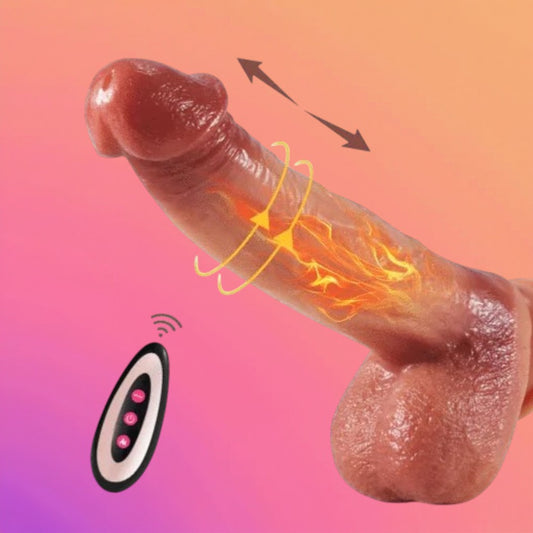 3-IN-1 Heating Thrusting Vibration Realistic Dildo 7.8in